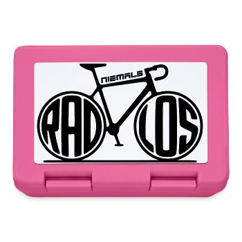 Fahrrad - Niemals radlos - Brotdose - Pink - Vorne