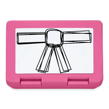 Judogürtel handgezeichnet - Brotdose - Pink - Vorne
