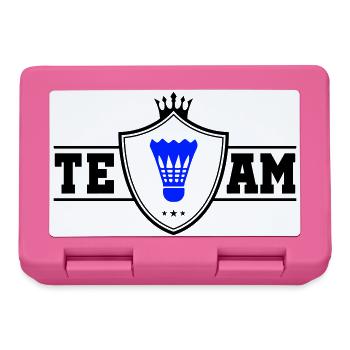 Blauer Badminton-Shuttlecock - Brotdose - Pink - Vorne
