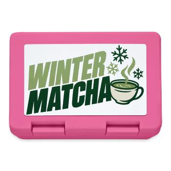 Grüne Winter Matcha Tasse - Brotdose - Pink - Vorne
