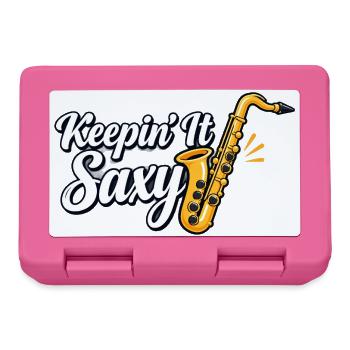 Saxophonist Jazzmusiker Saxophonist Kunst - Brotdose - Pink - Vorne