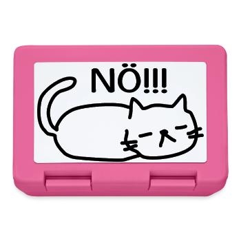 Nö Lustige Faule Katze - Brotdose - Pink - Vorne