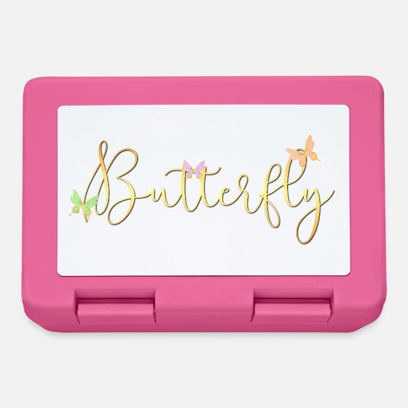 papillon | papillon - Boîte à goûter - rose