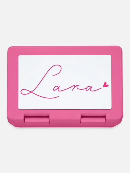 Name Lara - Brotdose - Pink
