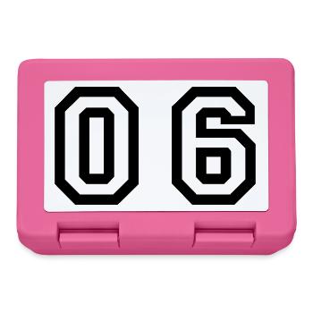 Nummer - 06 - Null Sechs - Brotdose - Pink - Vorne