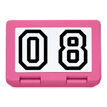 Nummer - 08 - null acht - Brotdose - Pink - Vorne