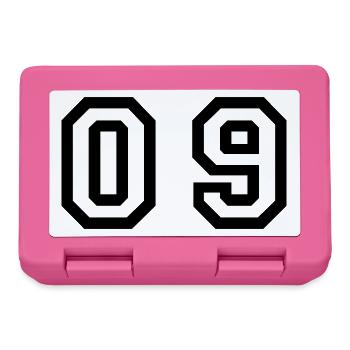 Nummer - 09 - Null neun - Brotdose - Pink - Vorne