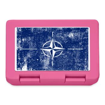 Drapeau de l’OTAN Drapeau Grunge Rétro Vintage - Boîte à goûter - rose - Devant
