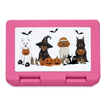 Hunde-Halloween - Brotdose - Pink - Vorne