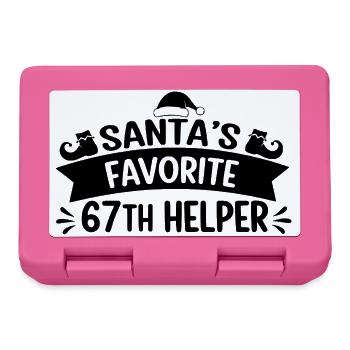 Santa's Favorite 67th Helper - Lunchbox - pink - Front