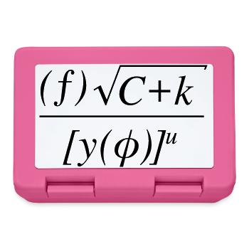 Mathe Gleichung f*ck you - Brotdose - Pink - Vorne