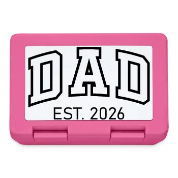 Dad est 2026 – Stolzer Vater Geschenk für Papa - Brotdose - Pink - Vorne