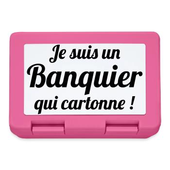 Je suis un banquier qui cartonne - Boîte à goûter - rose - Devant