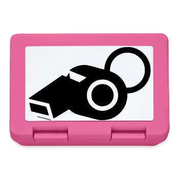Trillerpfeife Schiedsrichter Trainer - Brotdose - Pink - Vorne