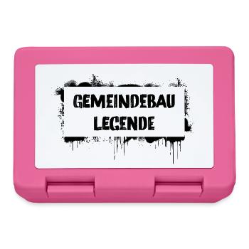 Gemeindebau-Legende – Wiener Kult Spruch - Brotdose - Pink - Vorne