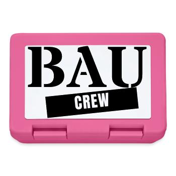 Bau Crew - Bauarbeiter Handwerker Baustelle Team - Brotdose - Pink - Vorne