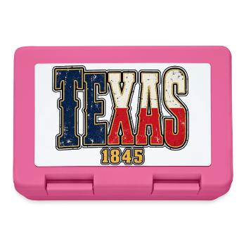 Texas 1845 Vintage Motiv - Brotdose - Pink - Vorne