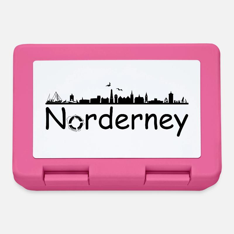 Norderney Skyline - Brotdose - Pink