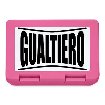 name t-shirt Gualtiero t-shirt gift idea - Lunchbox - pink - Front