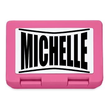 T-Shirt Name Michelle T-Shirt Geschenkidee - Brotdose - Pink - Vorne