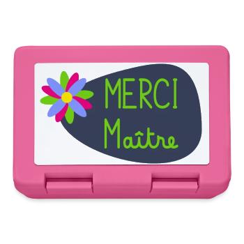 MAÎTRE. MERCI. MERCI MAÎTRE. CADEAU MAÎTRE - Boîte à goûter - rose - Devant