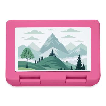 Gebirge - Brotdose - Pink - Vorne