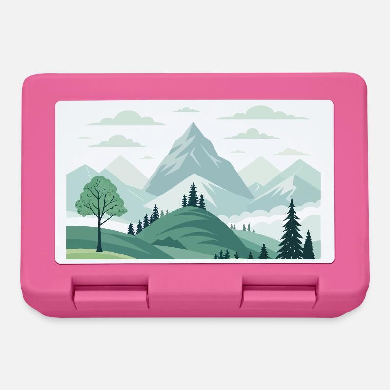 Montagnes - Boîte à goûter - rose
