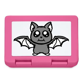 Little Cute Bat Halloween Funny Comic Cute - Lunchbox - pink - Front