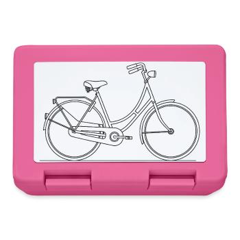 Bicycle Line Art City Wheel - Lunchbox - pink - Front