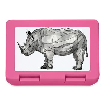 rhinocéros - Boîte à goûter - rose - Devant