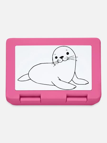 Robbe Seehund Robben Seehunde - Brotdose - Pink