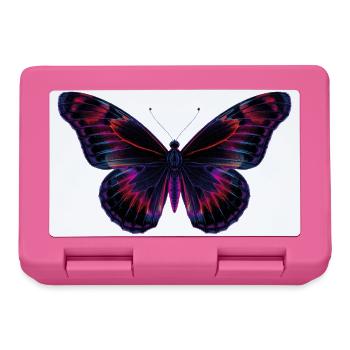 Holographic Neon Butterfly - Lunchbox - pink - Front