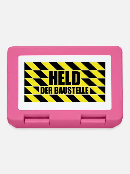 Held der Baustelle! | Bauarbeiter Geschenkidee - Brotdose - Pink