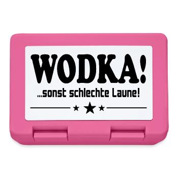 Wodka trinken Schlechte Laune Alkohol Saufen - Brotdose - Pink - Vorne