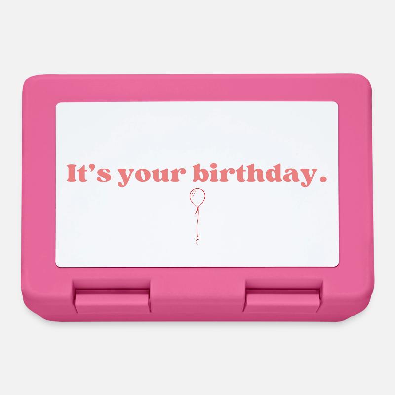 Minimalistisches Geburtstagsgeschenk - Brotdose - Pink