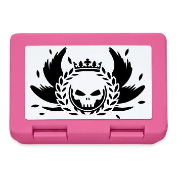 Skull with crown, wings and laurel wreath - Lunchbox - pink - Front