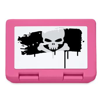pirate flag painted with a brush stroke - Lunchbox - pink - Front