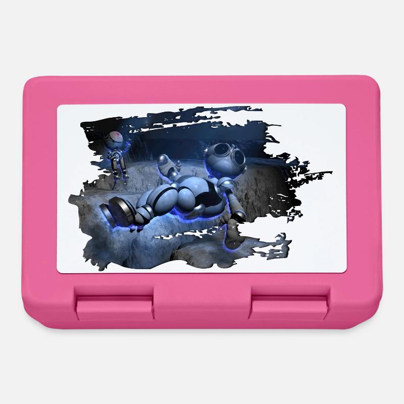robo moon - Brotdose - Pink
