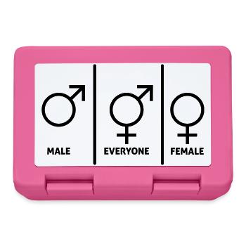 Symbole-hommes-femmes-plongeurs - Boîte à goûter - rose - Devant