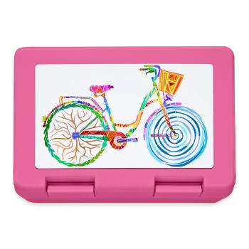 vélo coloré, vélo pour femme, colors bike, ladies bike - Boîte à goûter - rose - Devant