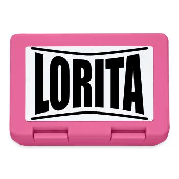 Name T-Shirt Lorita T-Shirt Geschenkidee - Brotdose - Pink - Vorne