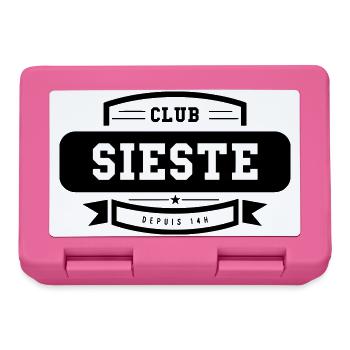 Club Sieste - Humour Détente - Boîte à goûter - rose - Devant