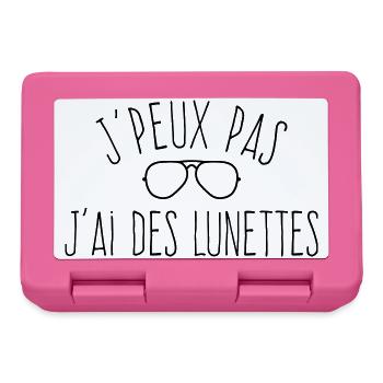 J'peux pas j'ai des lunettes  - Boîte à goûter - rose - Devant