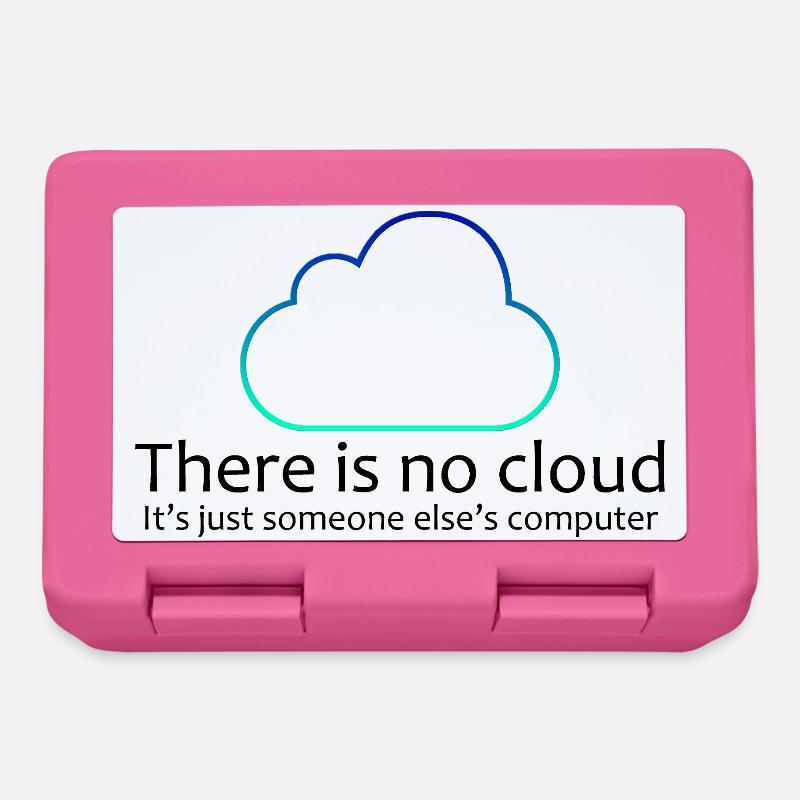No Cloud Programming Funny Tee - Lunchbox - pink