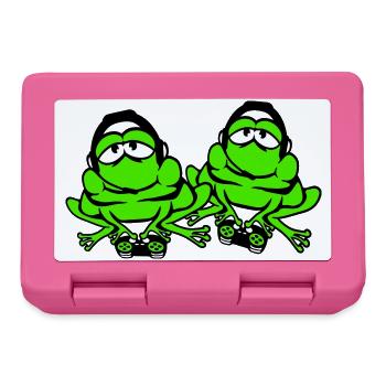 2 Frogs Gamer Nerd Gaming Controller Game Team - Boîte à goûter - rose - Devant