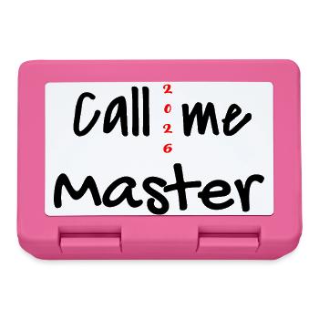 Master 2026 Abschluss Promotion Sponsion - Brotdose - Pink - Vorne