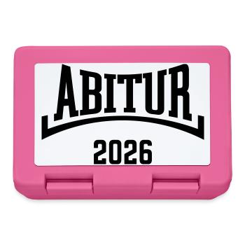 Abitur 2026 (Abiturient / Abi 26 / Konkav / B) - Boîte à goûter - rose - Devant