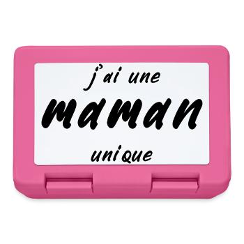 j-ai_une_maman_unique - Boîte à goûter - rose - Devant