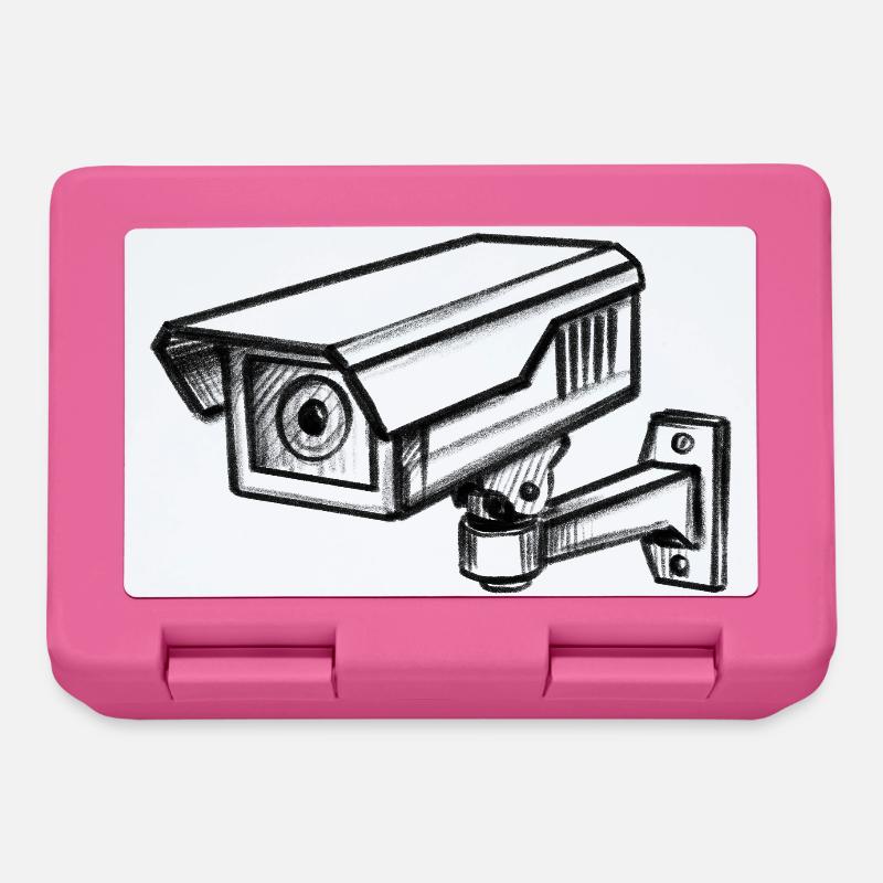 Security Camera Security - Illusionration - Lunchbox - pink