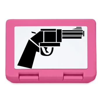 Vintage Revolver – Western Illustration - Lunchbox - pink - Front